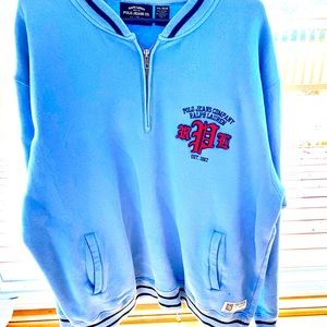 Men’s light blue jacket.